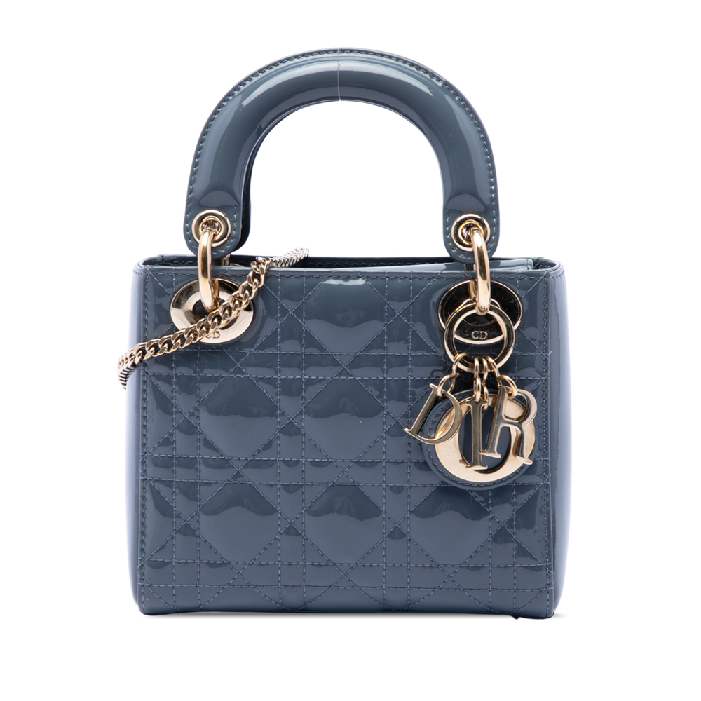 Pre-Loved Dior Mini Patent Cannage Lady Dior